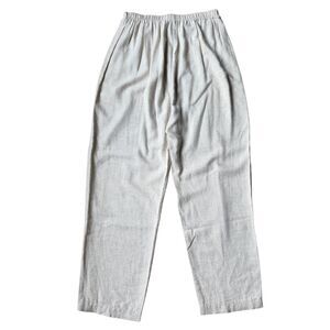 Cream Rayon/Flax Balloon High Rise Light Weight VTG Pull‎ On Pants Fits Size M